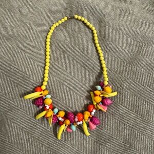 Authentic Vintage Colorful Fruit Beaded Necklace